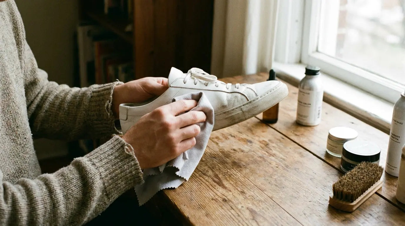 Entretien sneakers cuir blanc – Le guide L'Engrenage