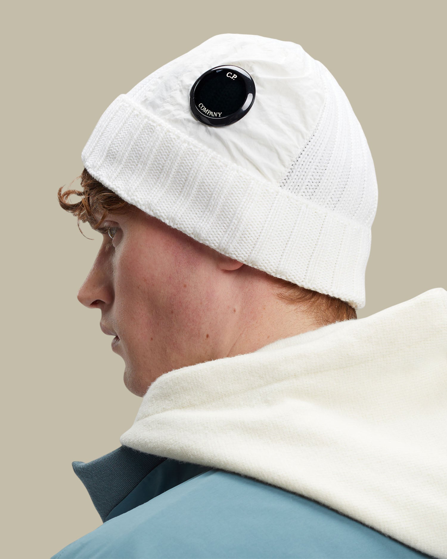 Bonnet C.P. Company Blanc - Poche