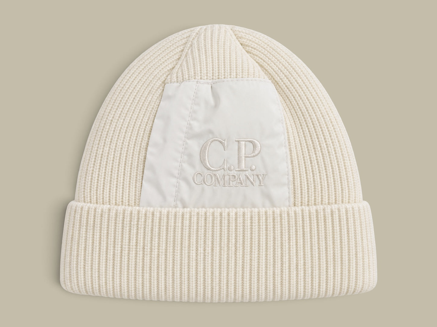 Bonnet C.P Company Blanc - Bi-Matière