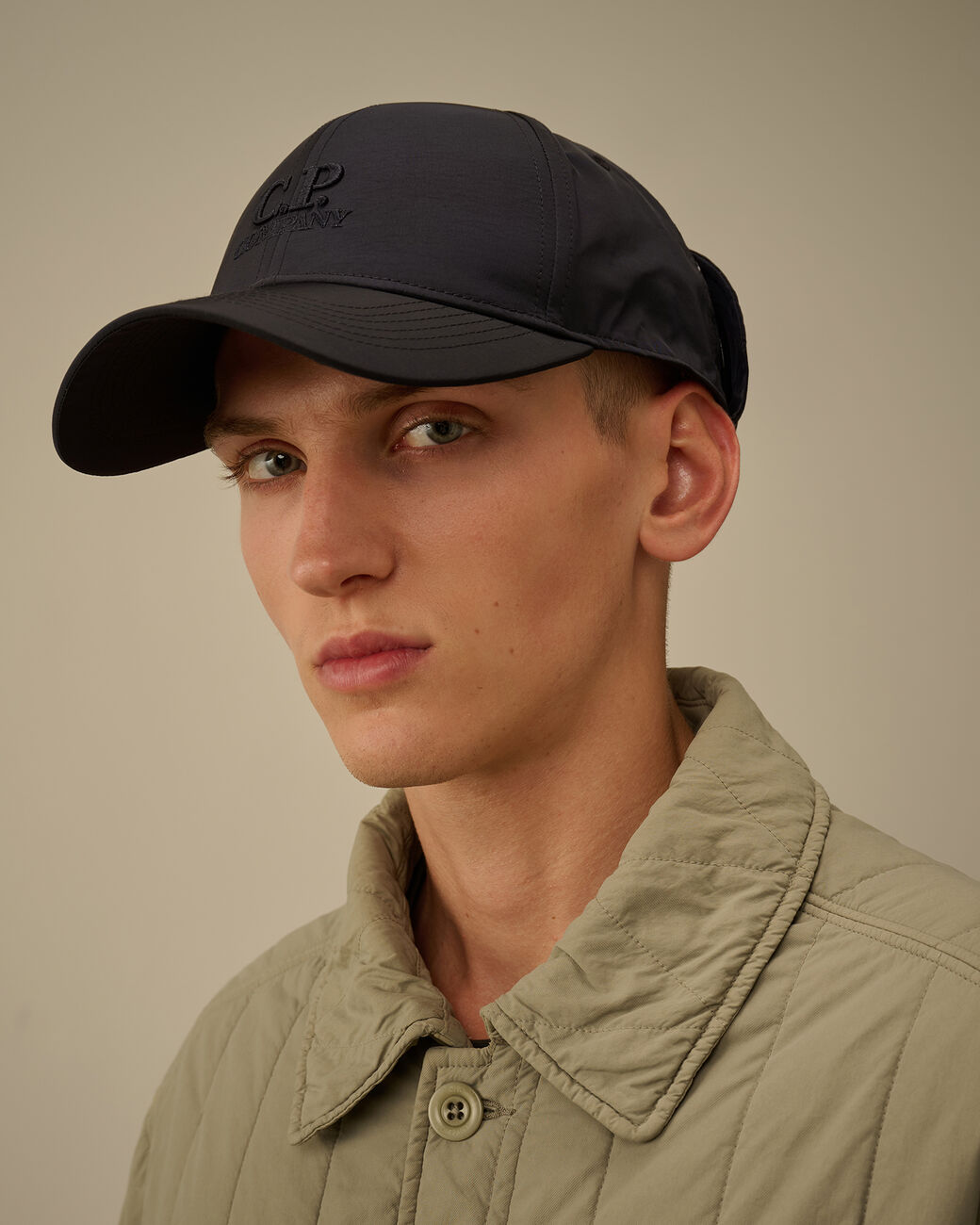 Casquette C.P. Company Goggle Bleu nuit - Chrome-R