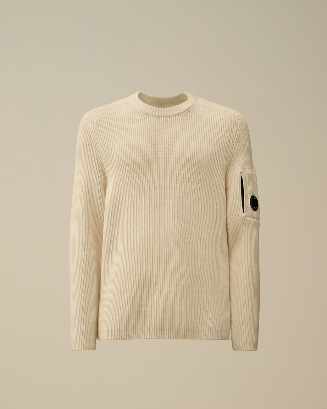 Pull  C.P. Company Blanc - Full Rib Crewneck
