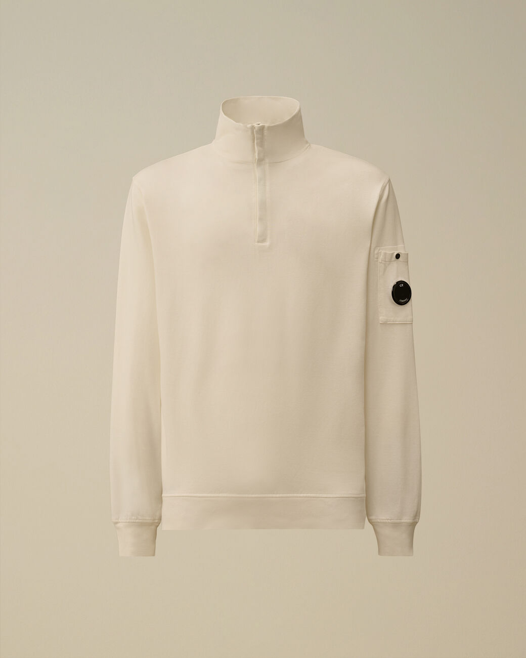 Sweat C.P. Company Blanc - Col Camionneur