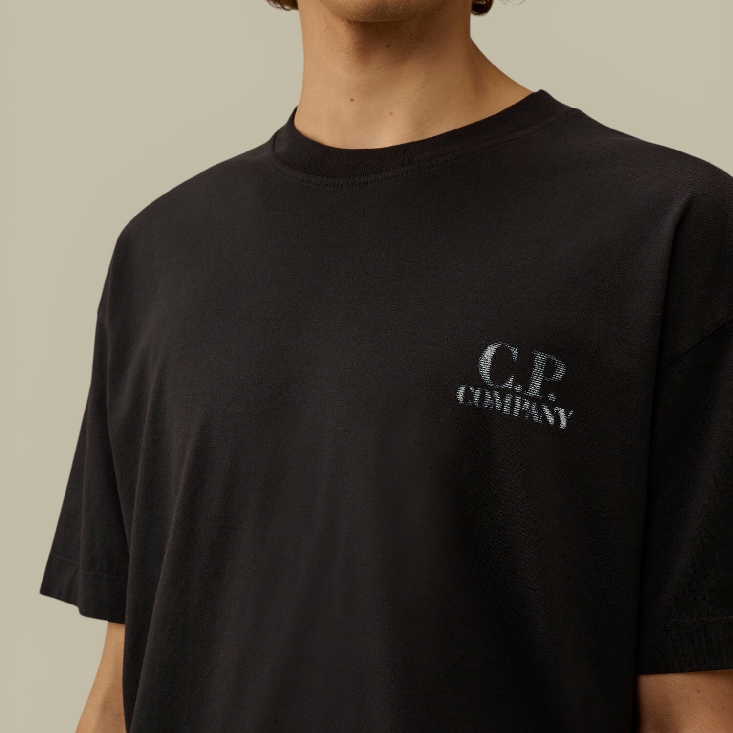 T-Shirt C.P. Company Bleu Marine - Logo Dans Le Dos C.P. Company