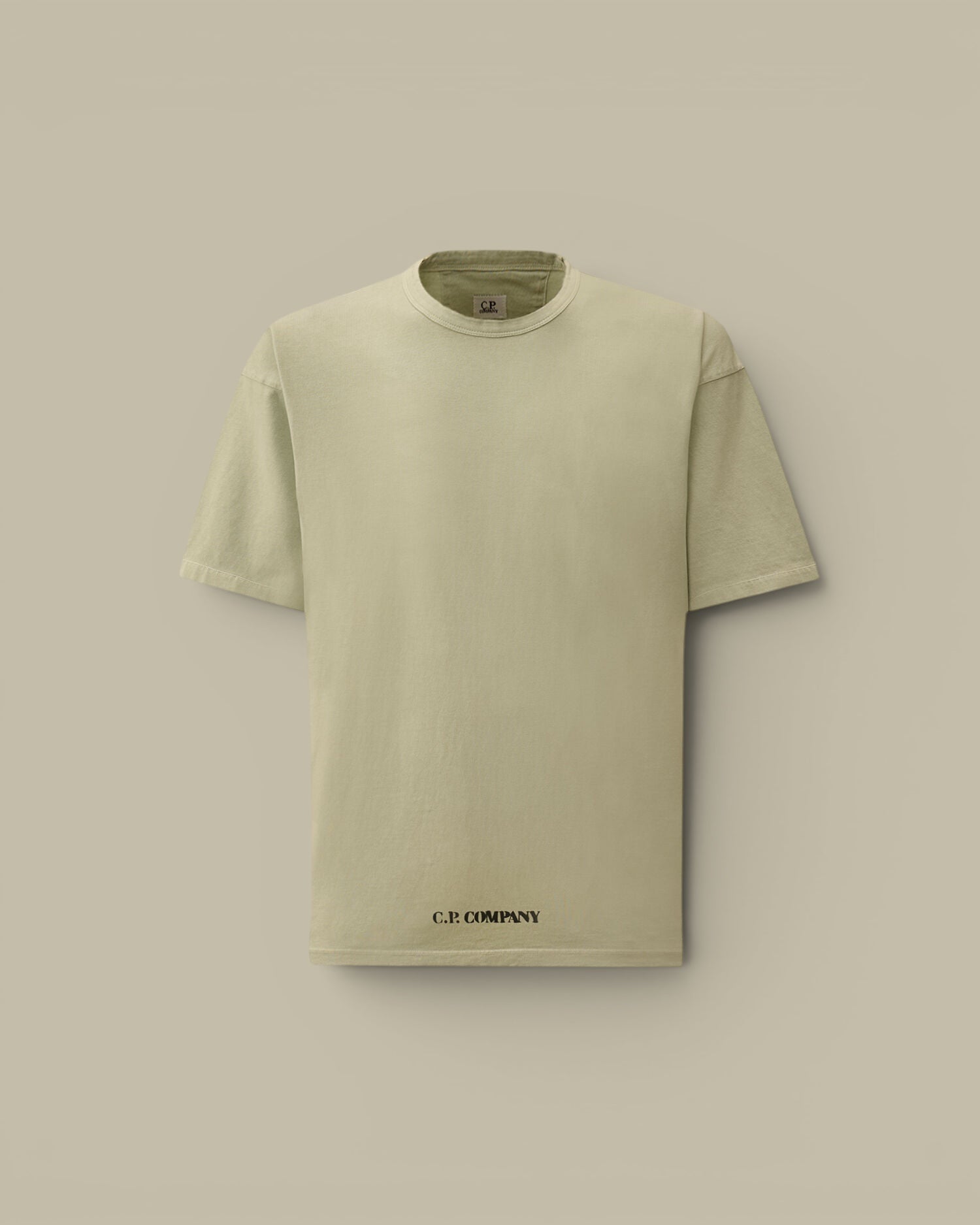 T-Shirt C.P. Company Turquoise - Logo Dans Le Dos C.P. Company