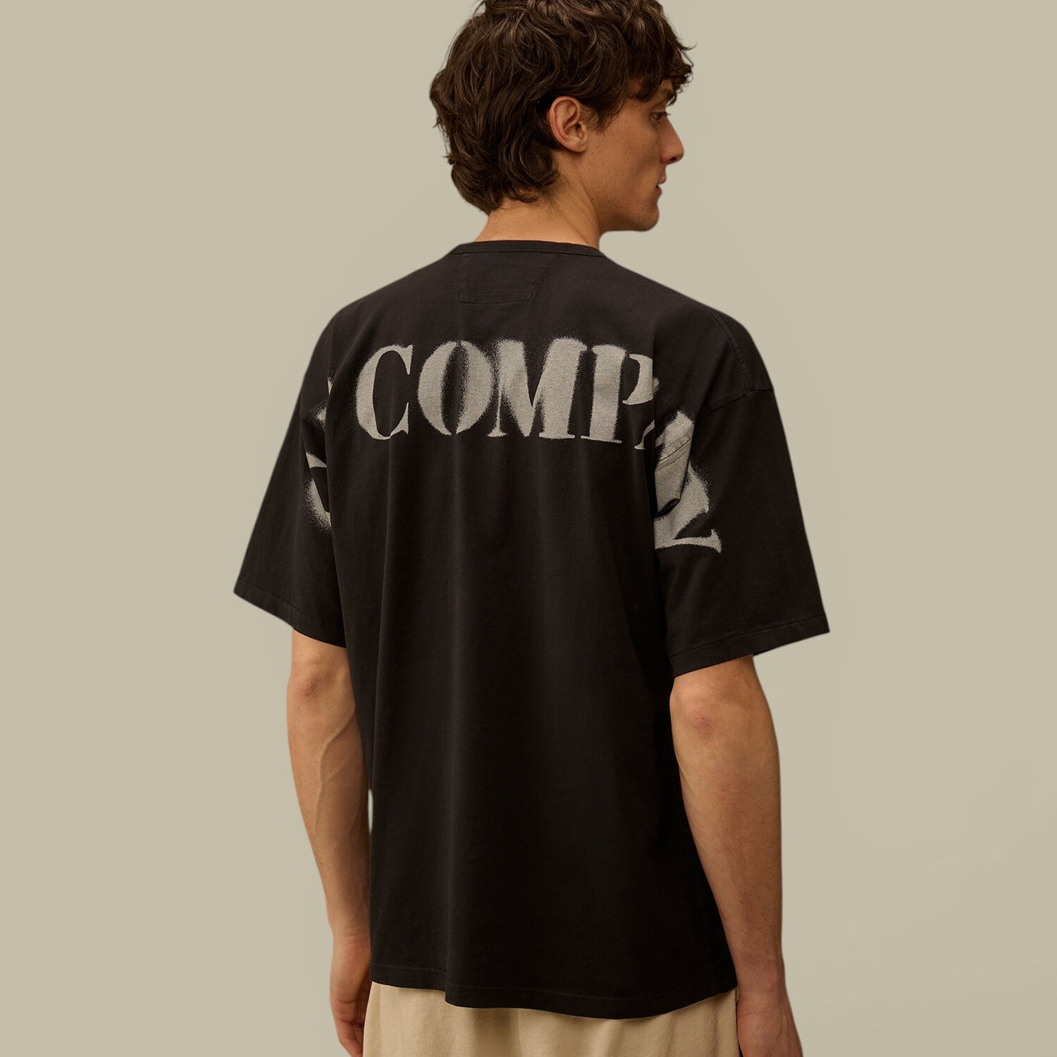 T-Shirt C.P. Company Noir - Logo Dans le Dos C.P. Company