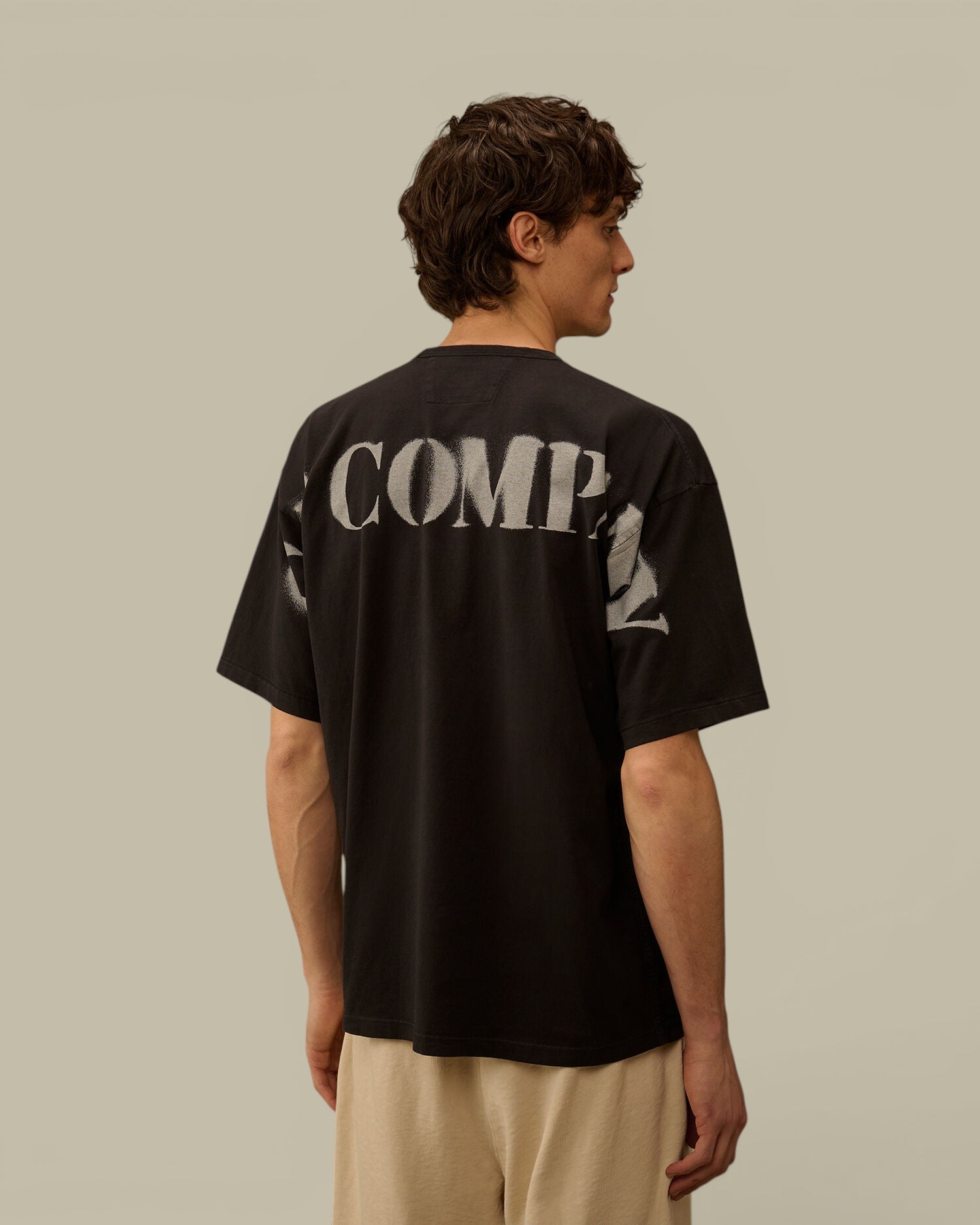 T-Shirt C.P. Company Noir - Logo Dans le Dos C.P. Company