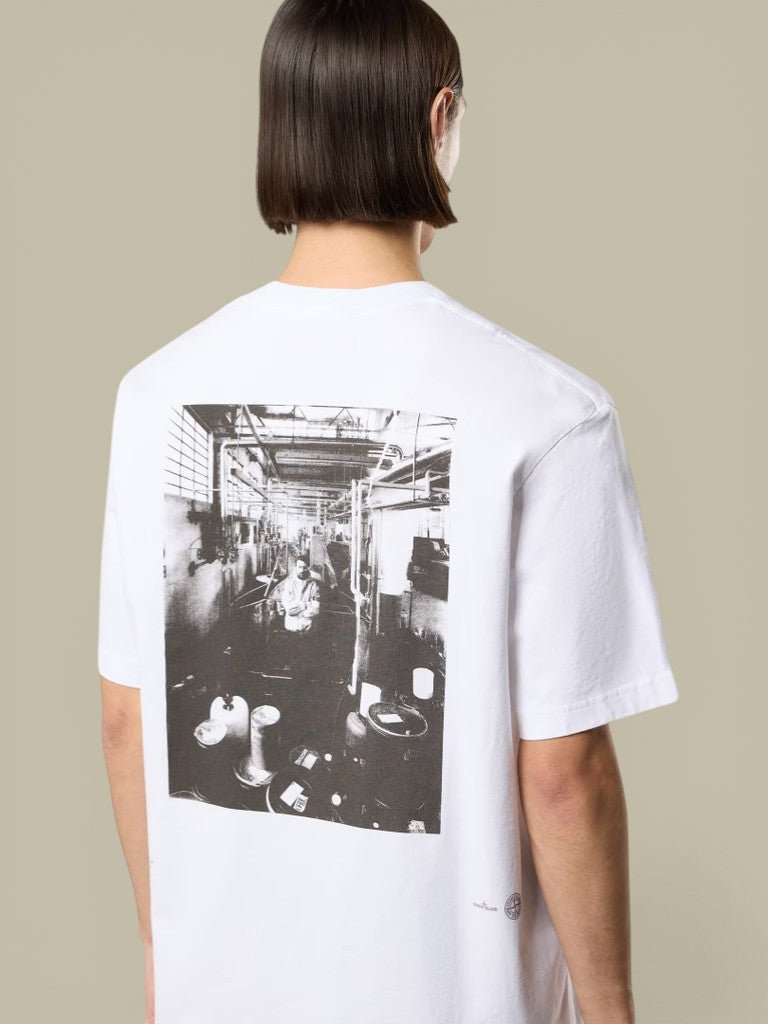 T-shirt Stone Island Blanc - Coton Épais Stone Island