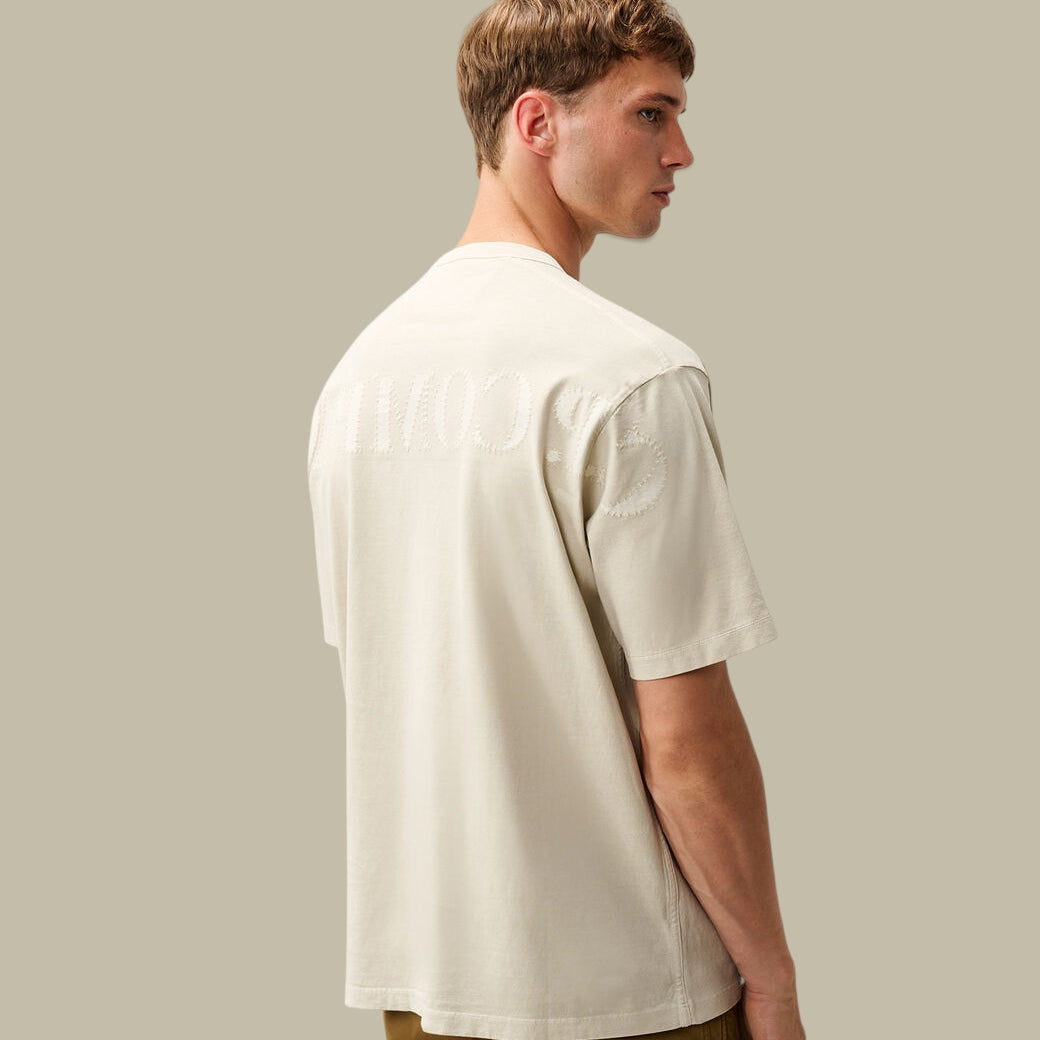 T-shirt C.P. Company Beige - Broderie Dans le Dos