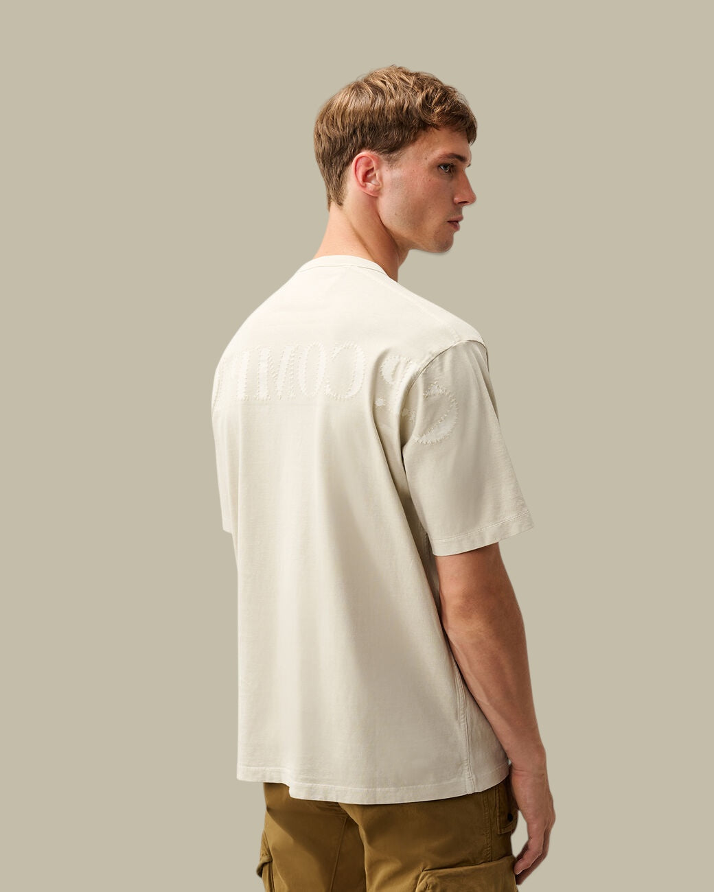 T-shirt C.P. Company Beige - Broderie Dans le Dos