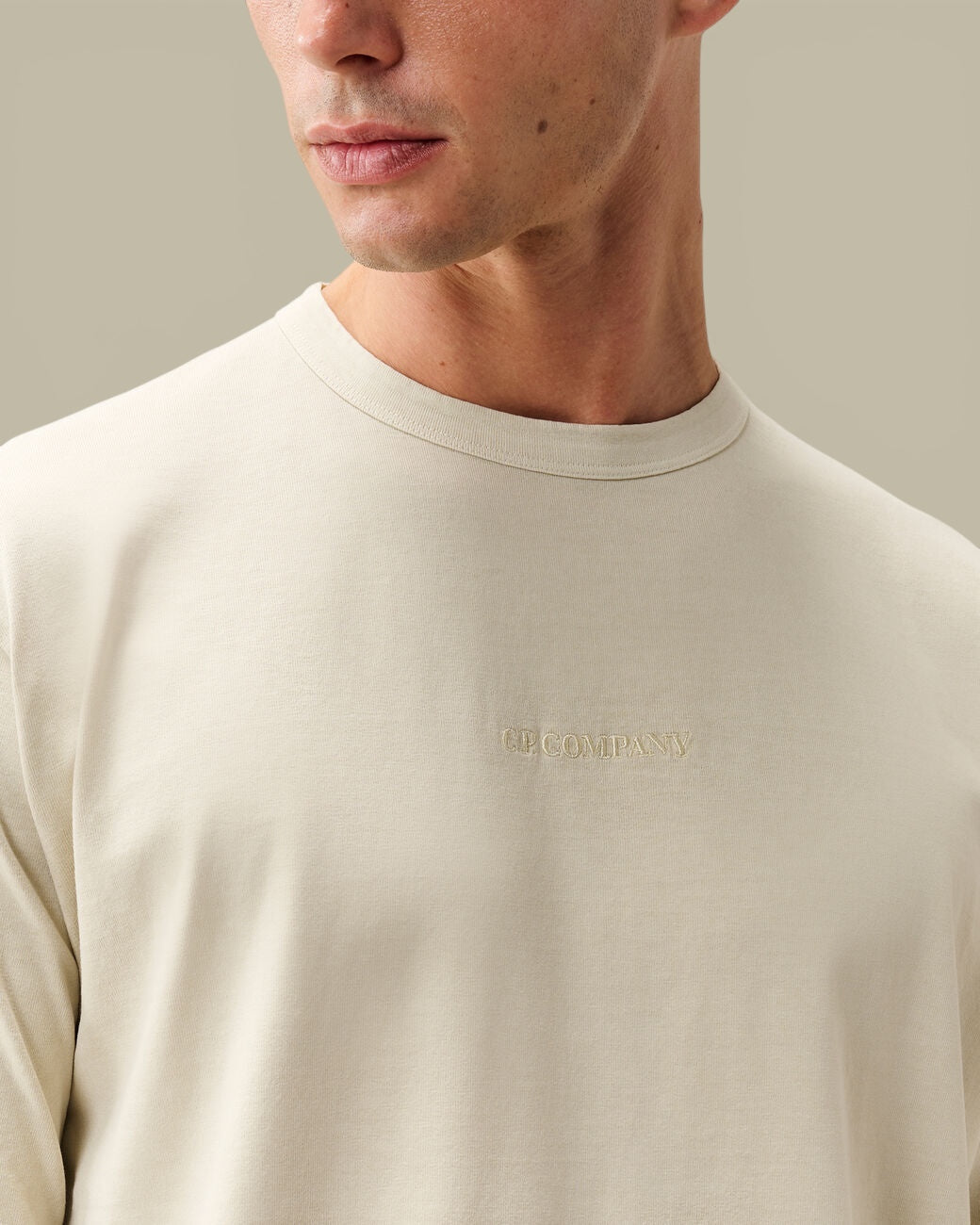 T-shirt C.P. Company Beige - Broderie Dans le Dos