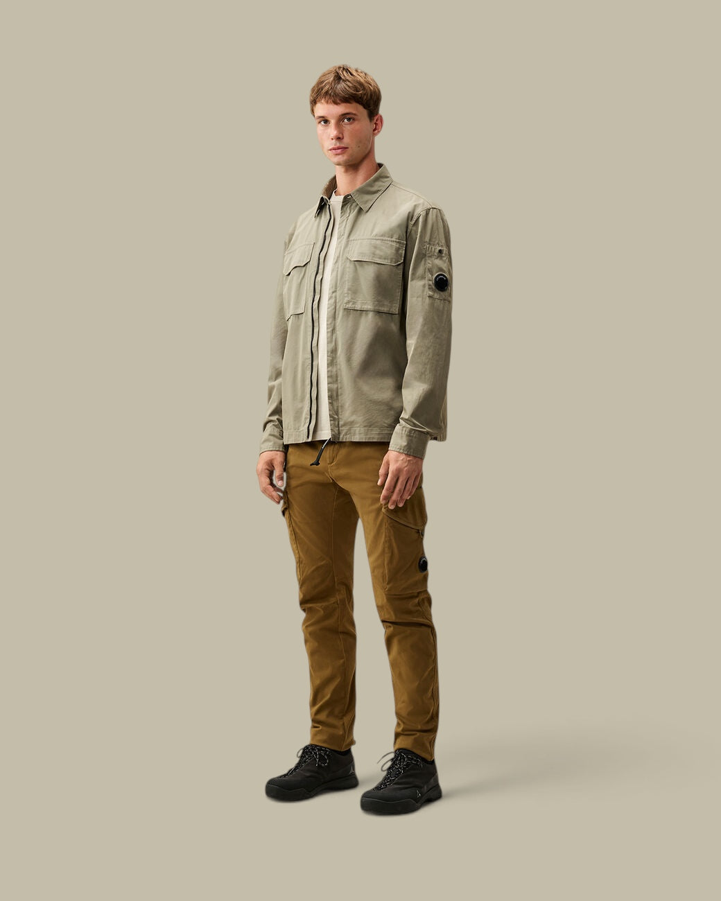 T-shirt C.P. Company Beige - Broderie Dans le Dos