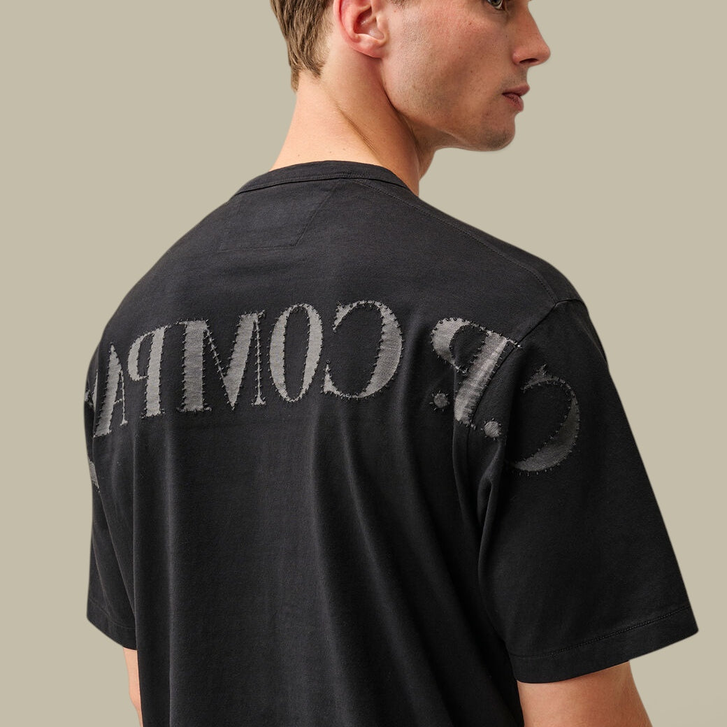T-shirt C.P. Company Black - Broderie Dans le Dos