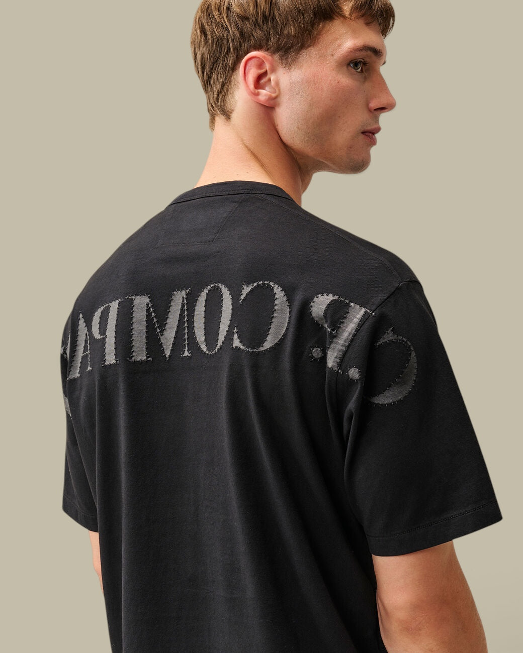 T-shirt C.P. Company Black - Broderie Dans le Dos