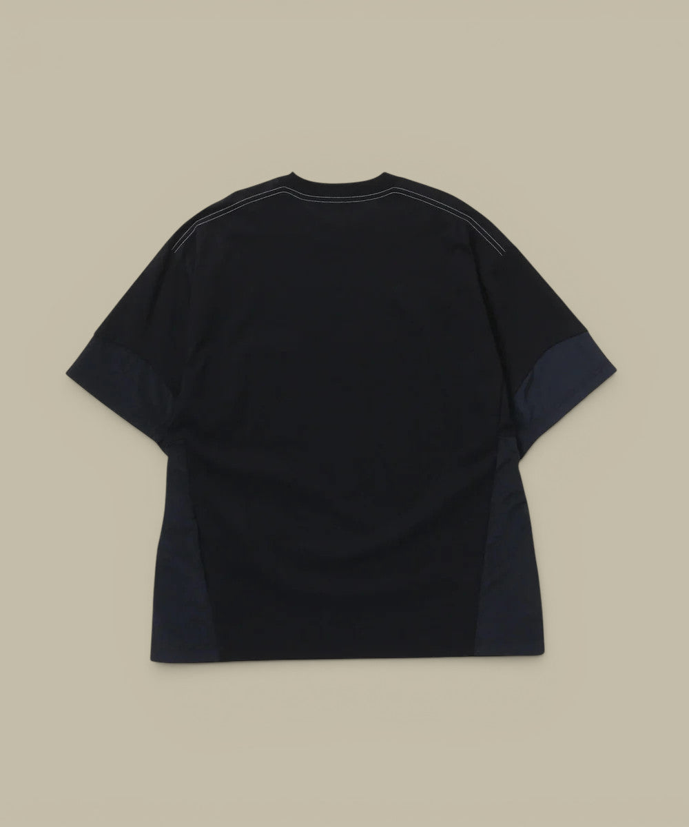 T-Shirt And wander Noir - Bi matière And Wander