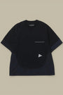 T-Shirt And wander Noir - Bi matière And Wander