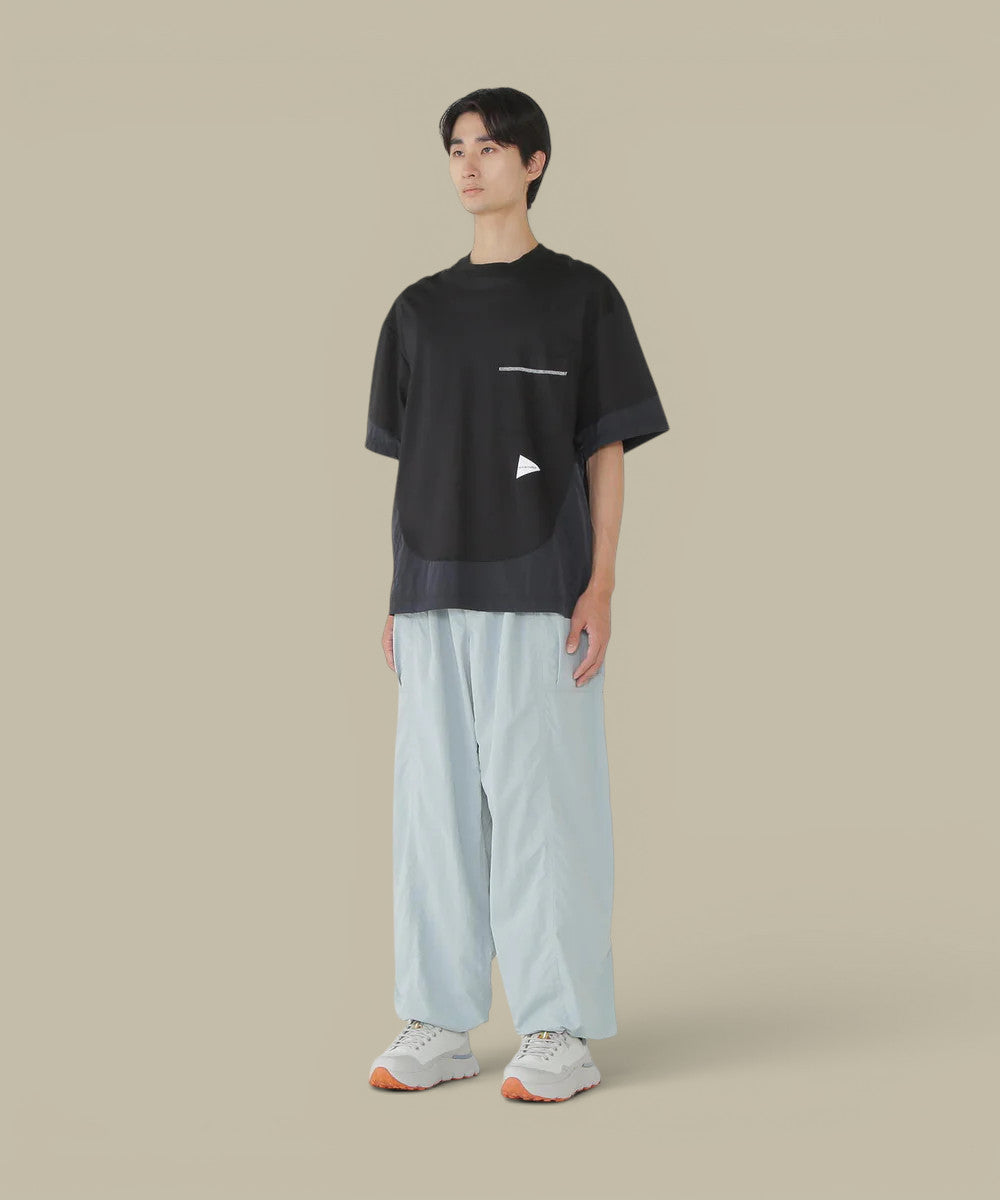 T-Shirt And wander Noir - Bi matière And Wander