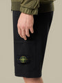 Short Stone Island Noir - Coton Stone Island