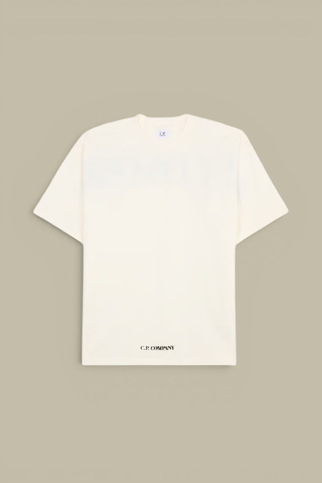 T-Shirt C.P. Company Blanc - Logo Dans Le Dos C.P. Company