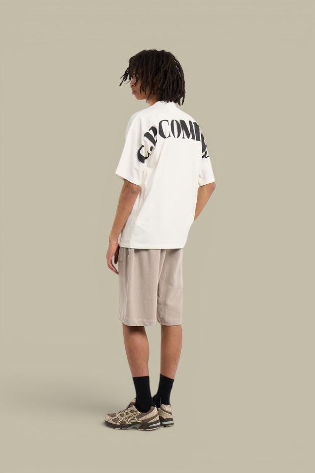 T-Shirt C.P. Company Blanc - Logo Dans Le Dos C.P. Company