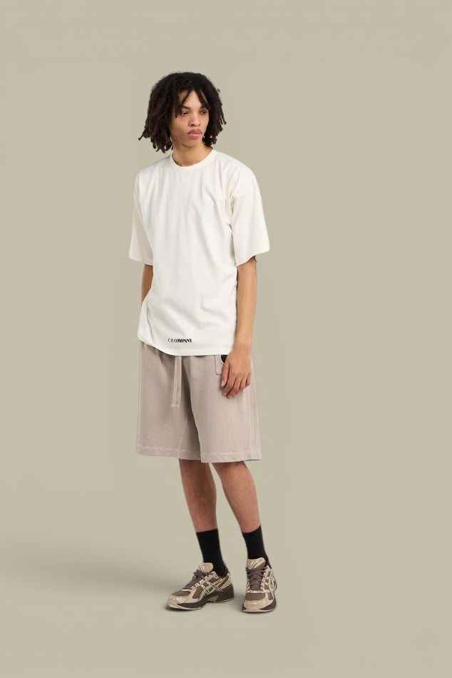 T-Shirt C.P. Company Blanc - Logo Dans Le Dos C.P. Company
