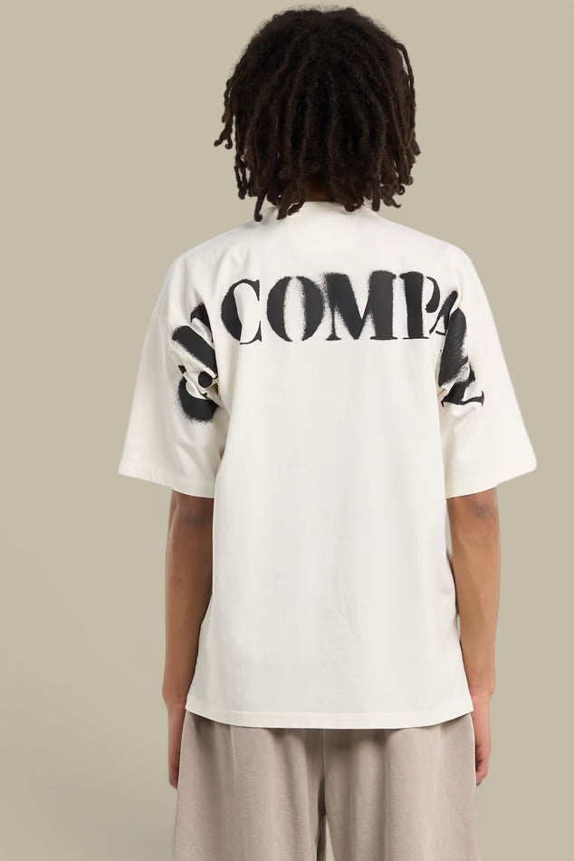 T-Shirt C.P. Company Blanc - Logo Dans Le Dos C.P. Company
