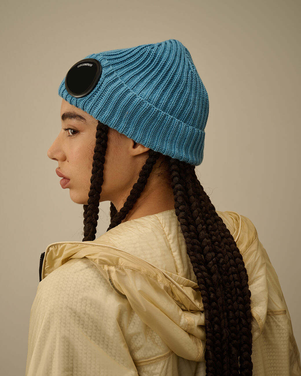 Bonnet C.P. Company Lunette Bleu - Goggle