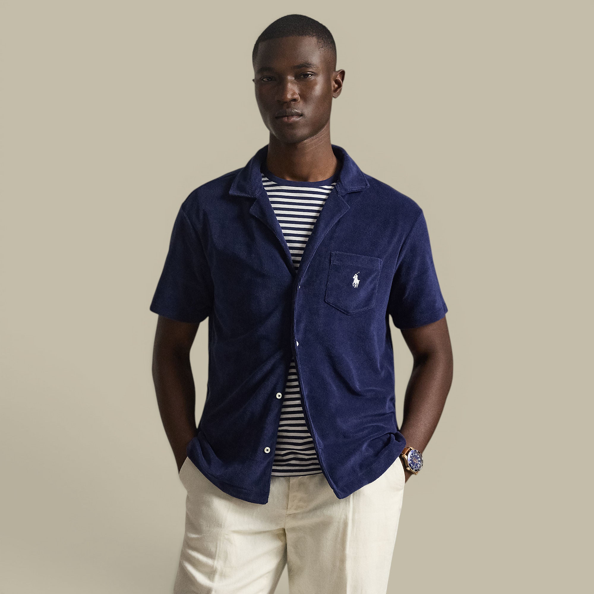 Chemise Ralph Lauren Bleu Marine - Eponge Ralph Lauren