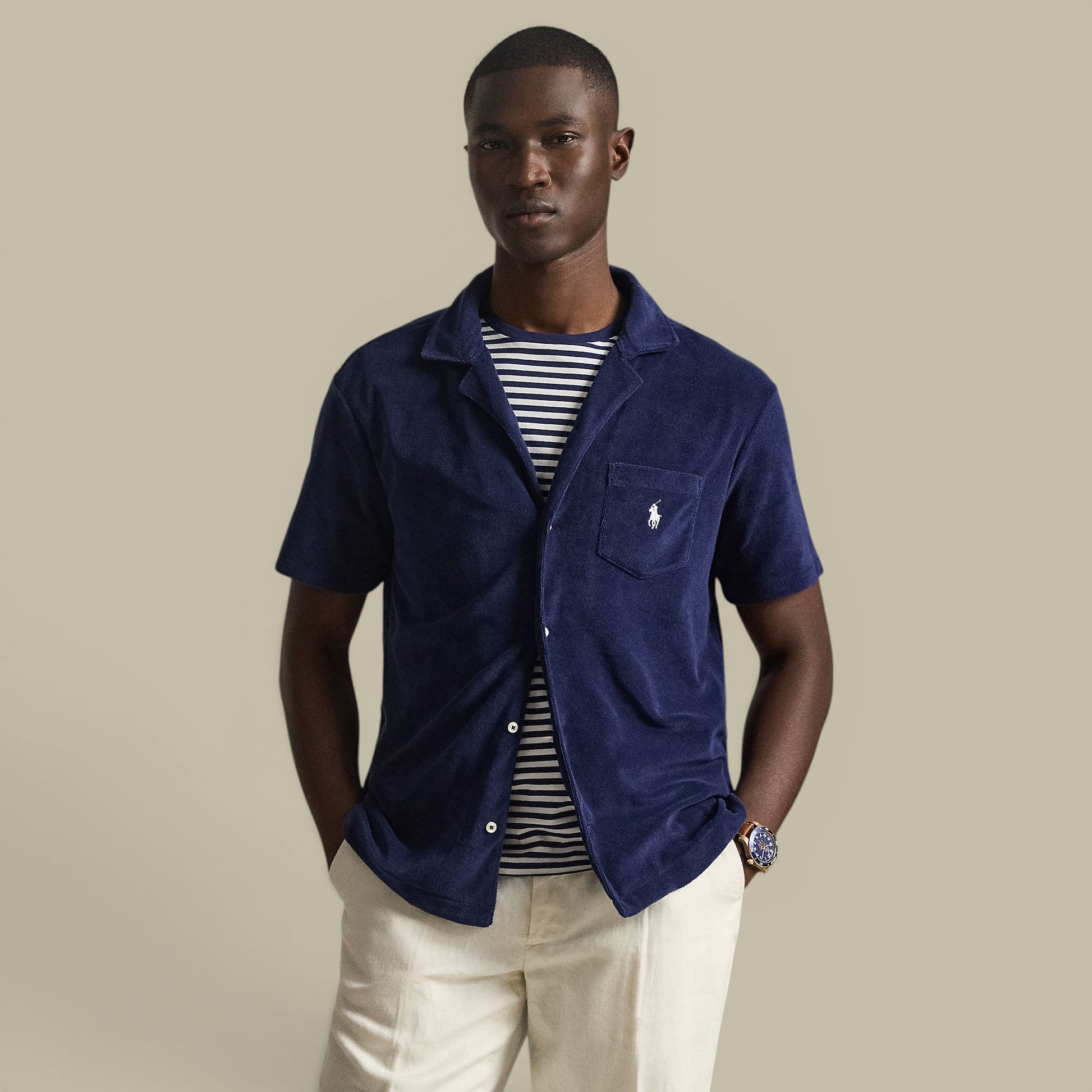 Chemise Ralph Lauren Bleu Marine - Eponge Ralph Lauren