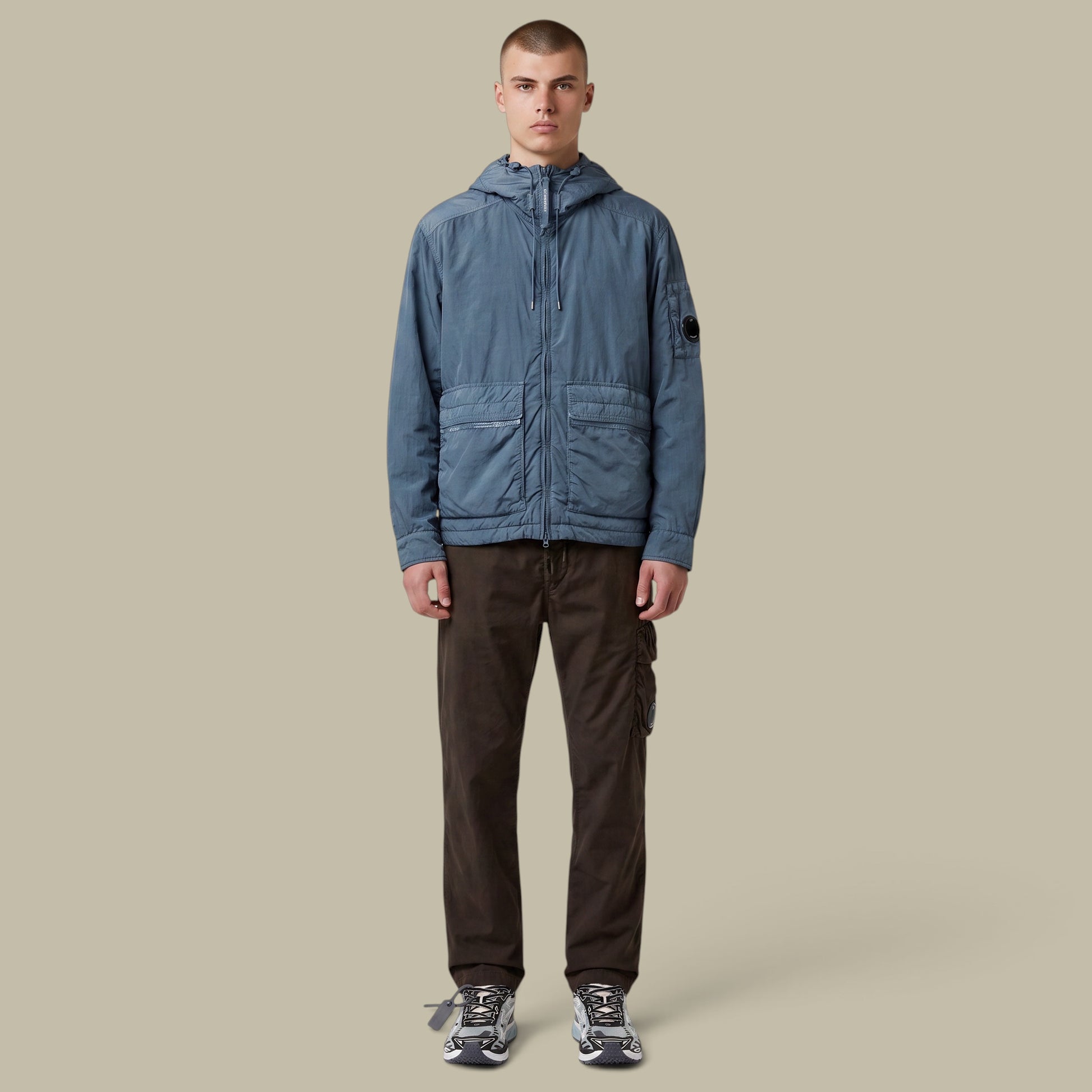 Veste à Capuche C.P. Company Bleu - Chrome-R