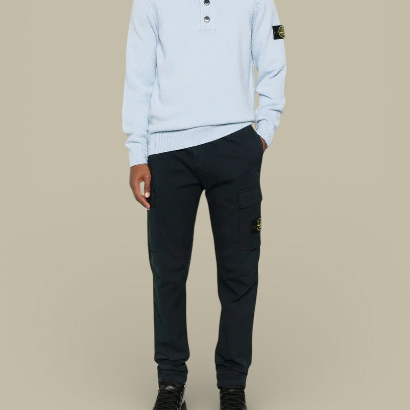 Cargo Stone Island Noir - Stretch Regular Stone Island