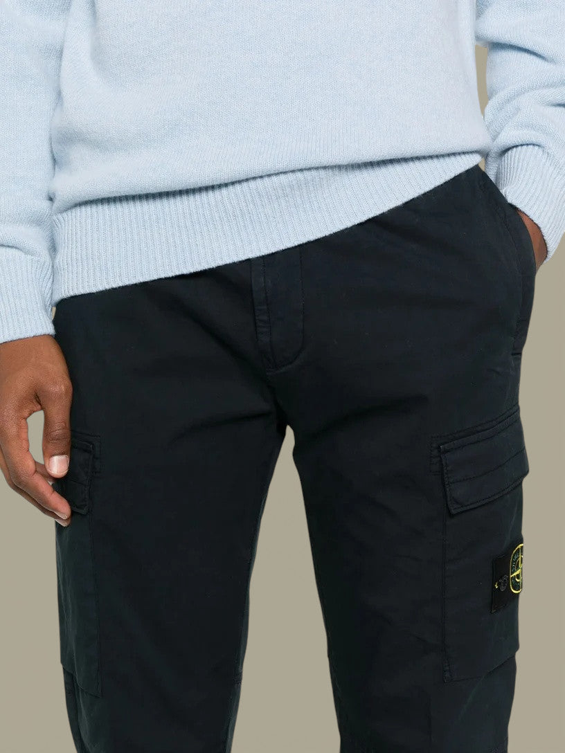 Cargo Stone Island Noir - Stretch Regular Stone Island