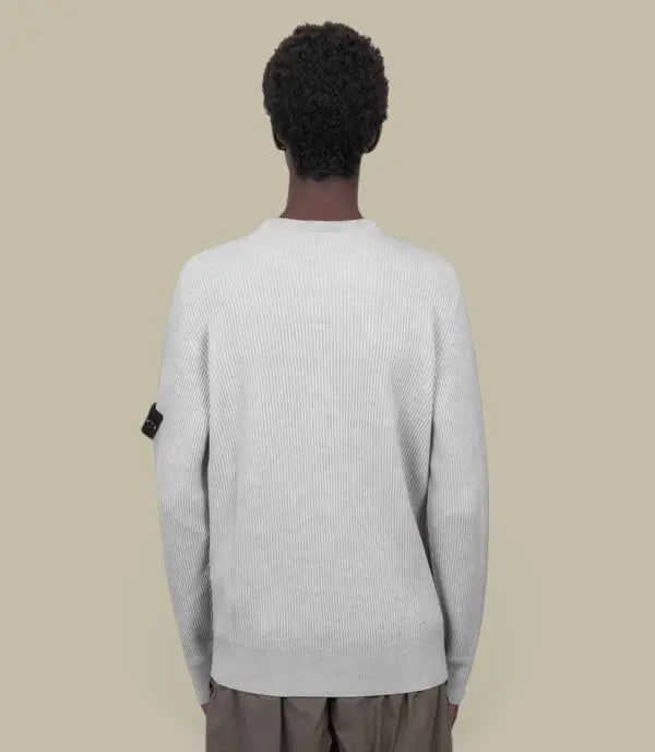Pull Stone Island Gris - Maille Rib Rws Wool Stone Island
