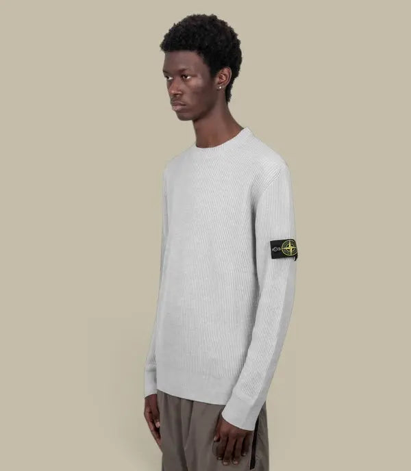 Pull Stone Island Gris - Maille Rib Rws Wool Stone Island