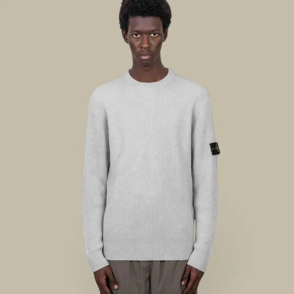 Pull Stone Island Gris - Maille Rib Rws Wool Stone Island