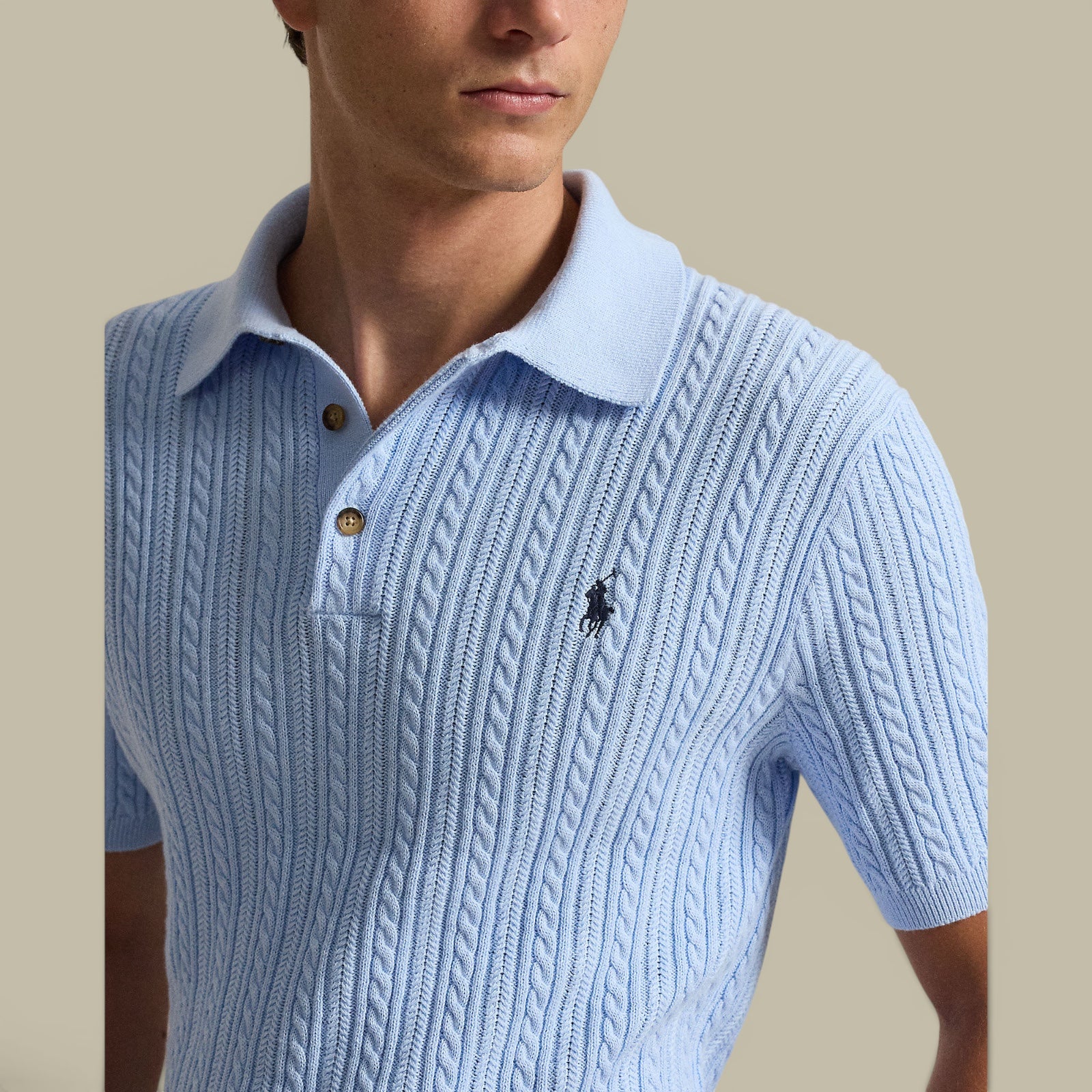 Polo Ralph Lauren Bleu - Maille Traissée Ralph Lauren