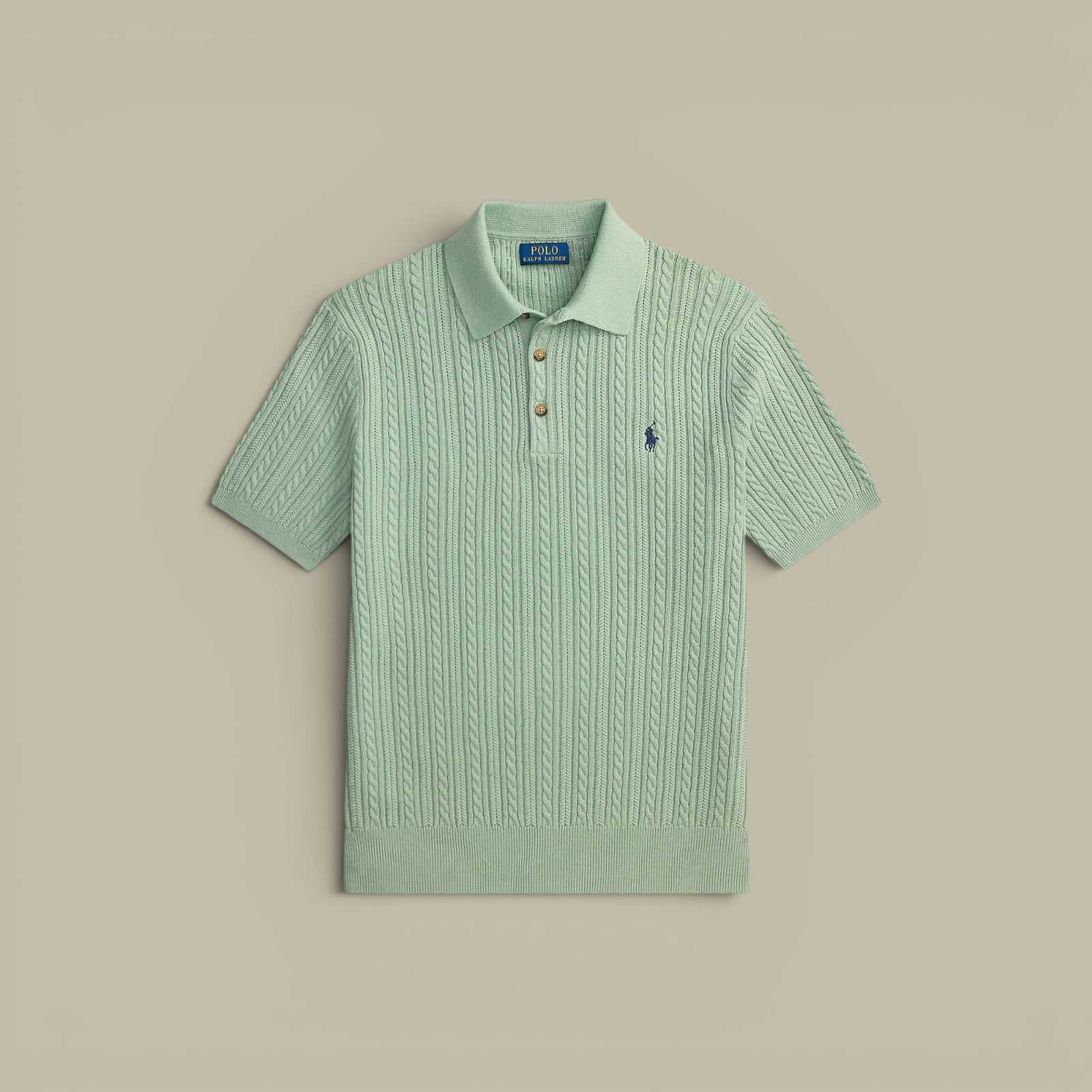 Polo Ralph Lauren Vert - Maille traissée Ralph Lauren