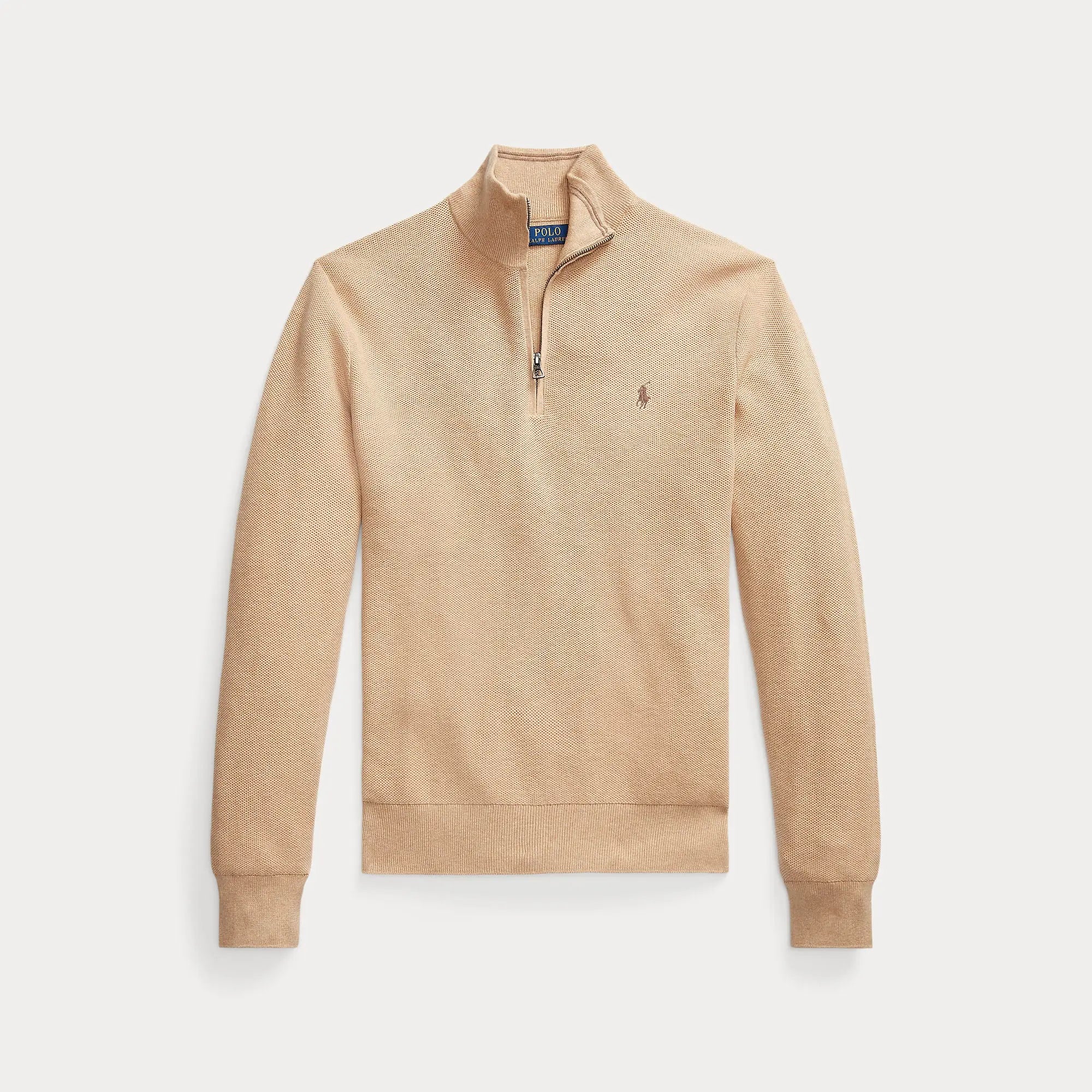 Pull Ralph Lauren Beige - PULL EN COTON MAILLE À QUART DE ZIP Ralph Lauren