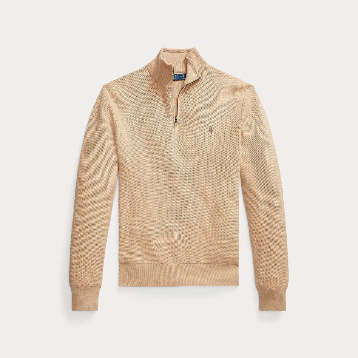 Pull Ralph Lauren Beige - PULL EN COTON MAILLE À QUART DE ZIP Ralph Lauren