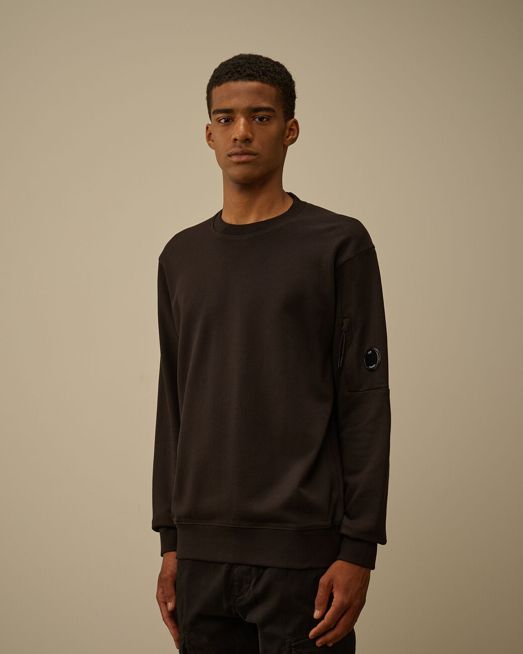 Sweat C.P. Company Noir - Crewneck Lens