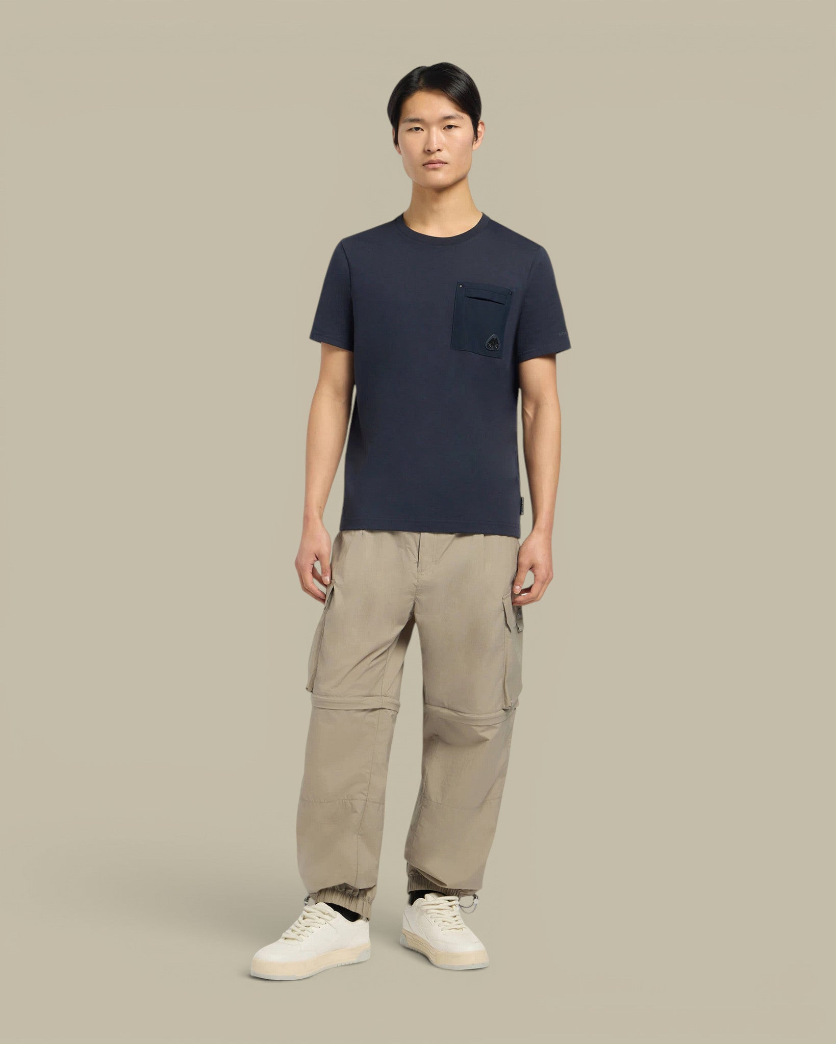 T-shirt Bleu Marine A Poche Moose Knuckles Moose Knuckles