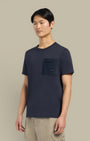 T-shirt Bleu Marine A Poche Moose Knuckles Moose Knuckles