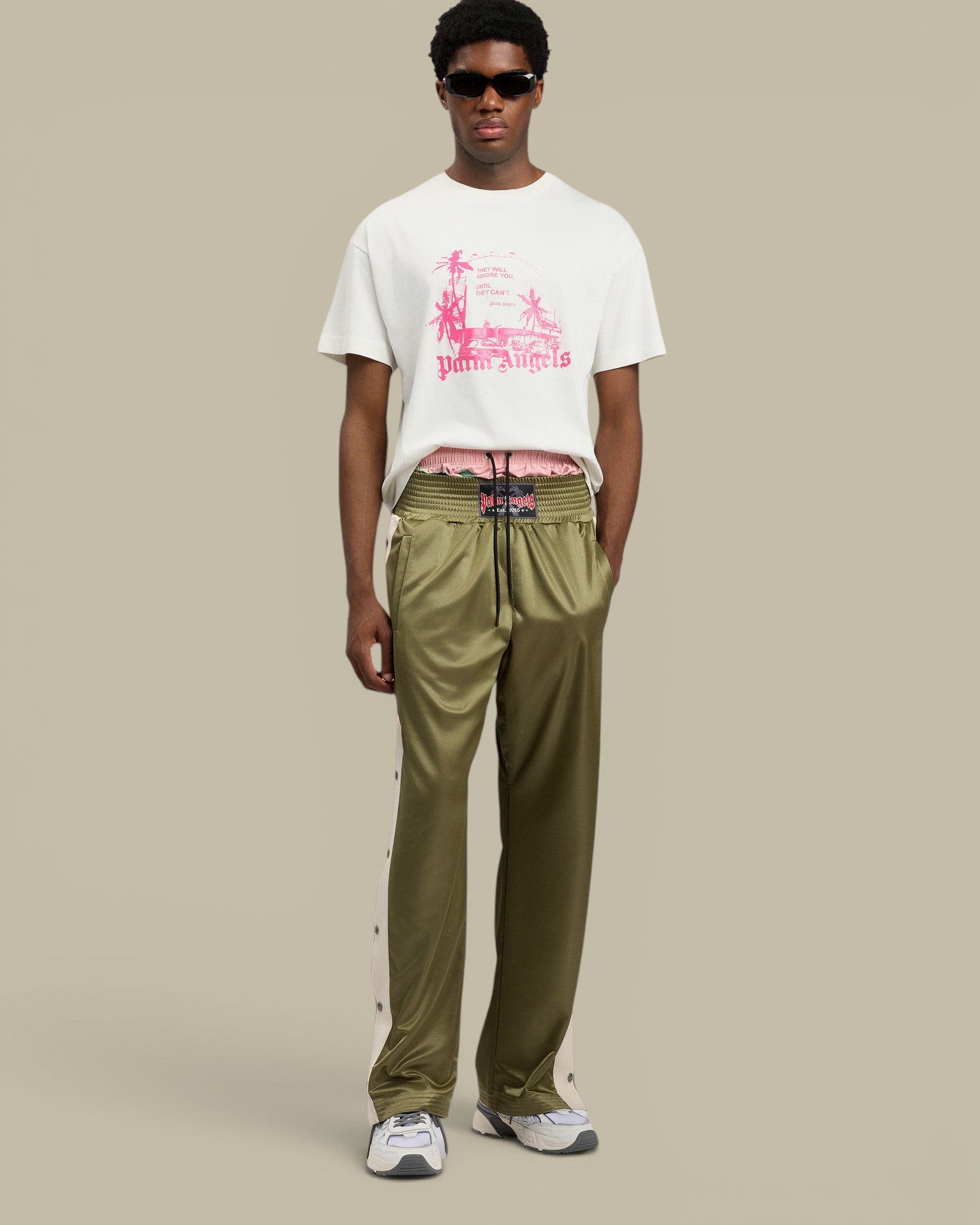T-Shirt Palm Angels Blanc - Palm Statement Palm Angels