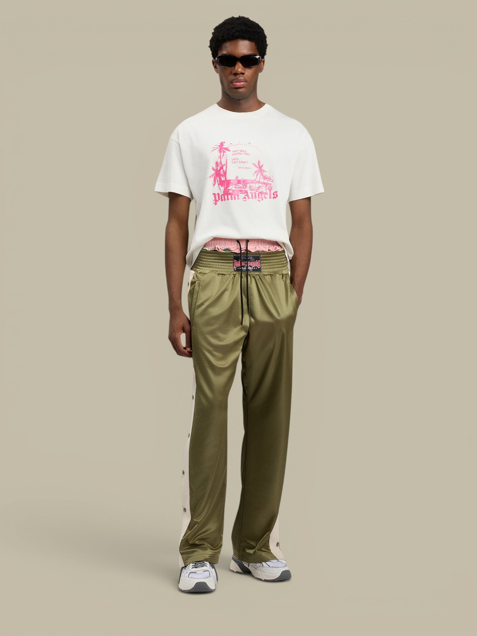T-Shirt Palm Angels Blanc - Palm Statement Palm Angels