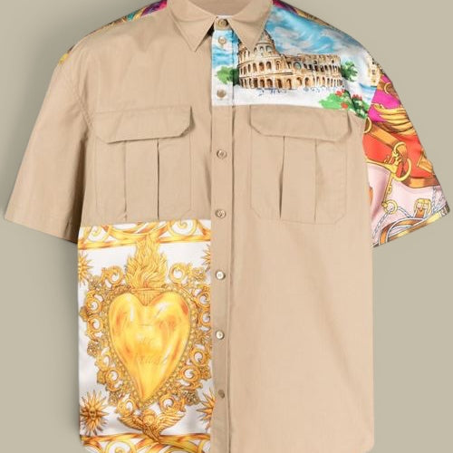 Chemise - Manche courte - Moschino - Beige Moschino