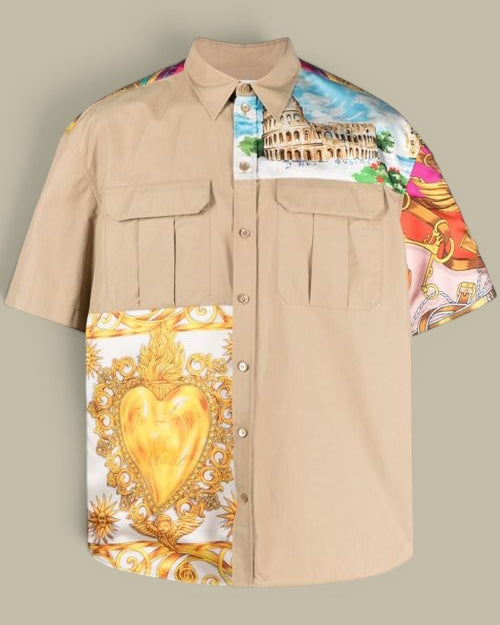 Chemise - Manche courte - Moschino - Beige Moschino