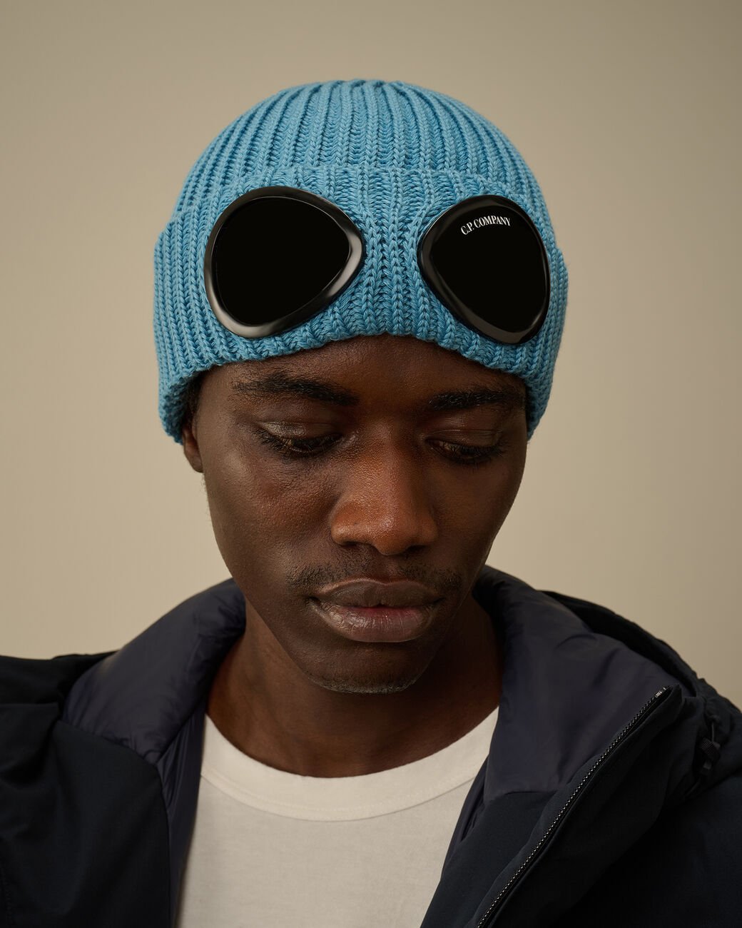 Bonnet C.P. Company Lunette Bleu - Goggle - Bonnet