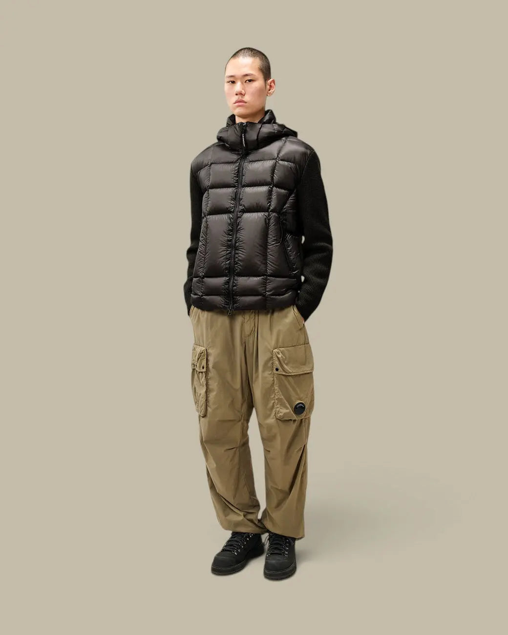 Cardigan C.P. Company Noir - Bi Matière C.P. Company