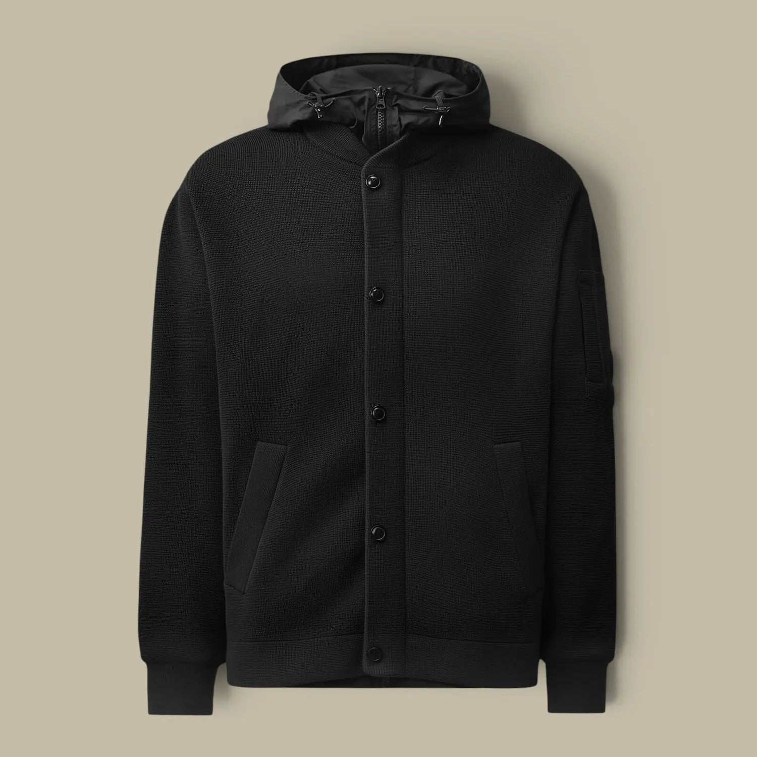 Cardigan Reversible C.P.Company Noir - Merino Wool C.P. Company