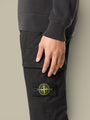 Cargo Stone Island Noir - Stretch Organic - cargo