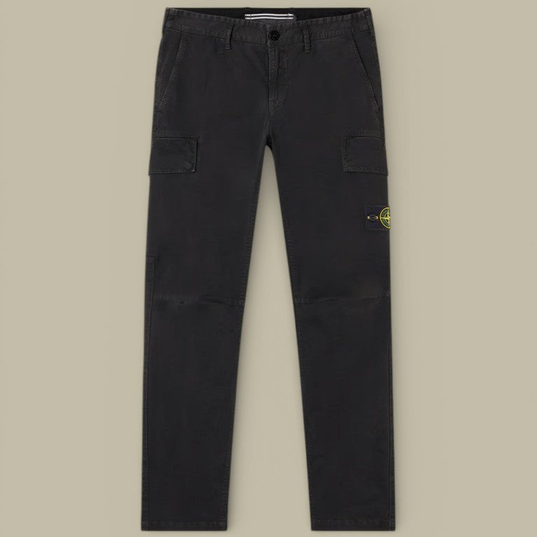 Cargo Stone Island Noir - Stretch Organic - cargo
